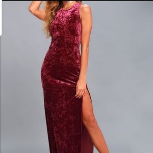 Lulu's Love & Memories Burgundy Velvet